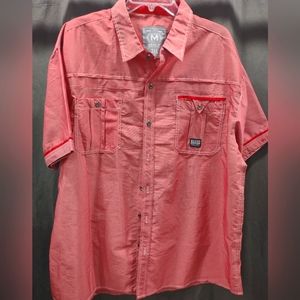 MO7 men's short sleeves button-down casual short 3XL